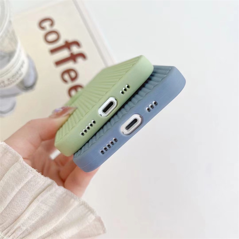 Ốp điện thoại silicon dệt màu trơn đơn giản iphone 11 12 13 pro max x xr 7 8 plus