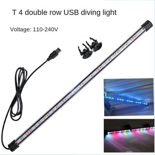 Đèn Led Hai Hàng Cổng USB 110-260V Chống Nước Dùng Cho Bể Cá
