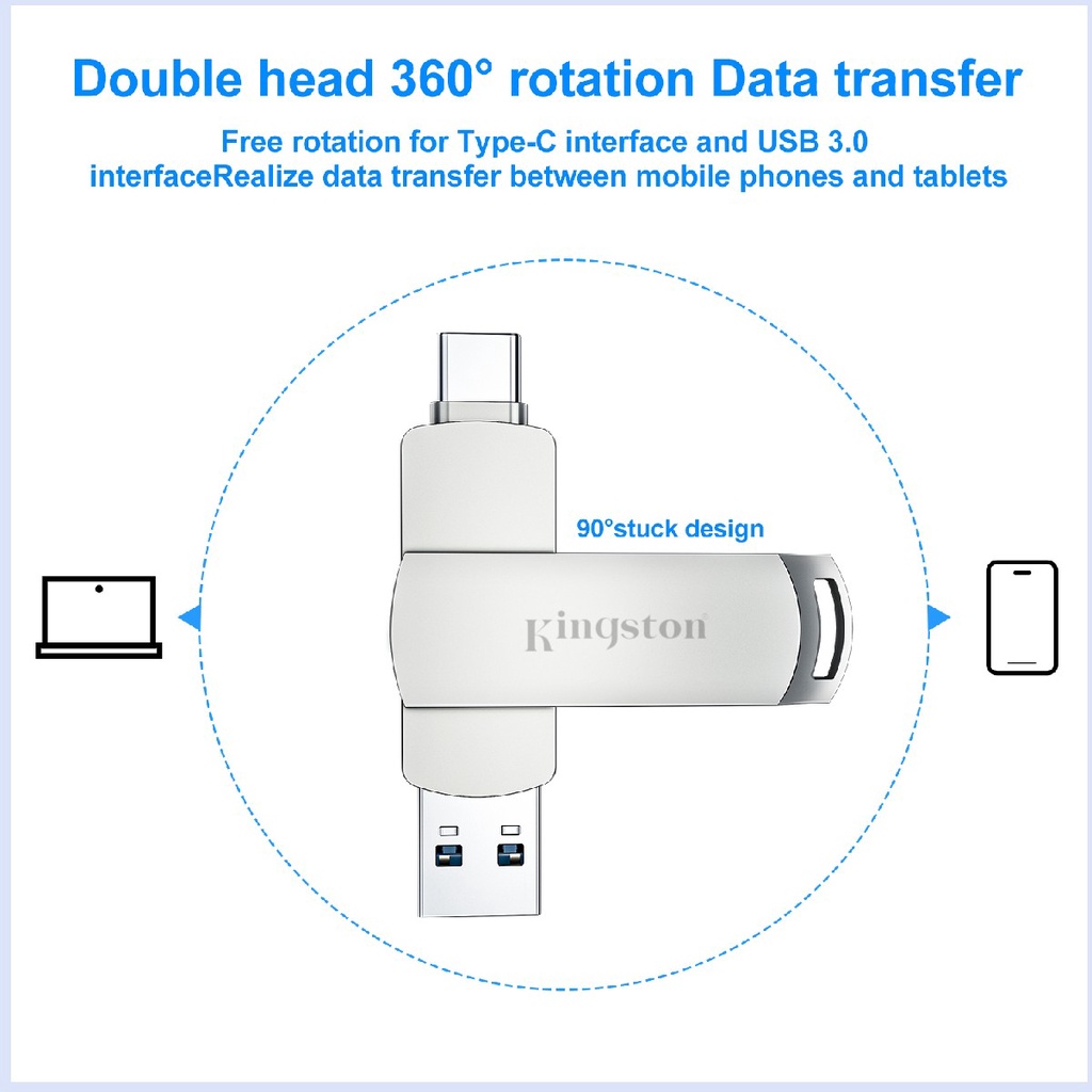 Ổ Đĩa Flash Kingston 2TB 2 Trong 1 Cổng Type-C Chống Nước Cho / PC ...