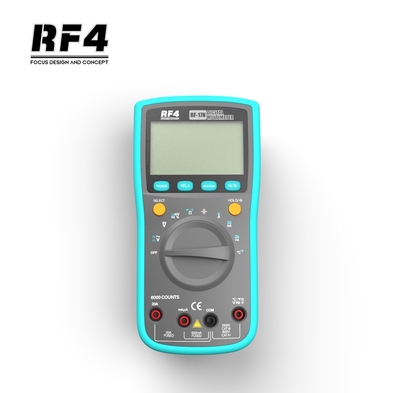 RF4 RF-17N Đồng hồ vạn năng đa chức năng Digita Tự động kiểm tra nhiệt độ Transistor Tester Eser Kẹp Đồng hồ vạn năng