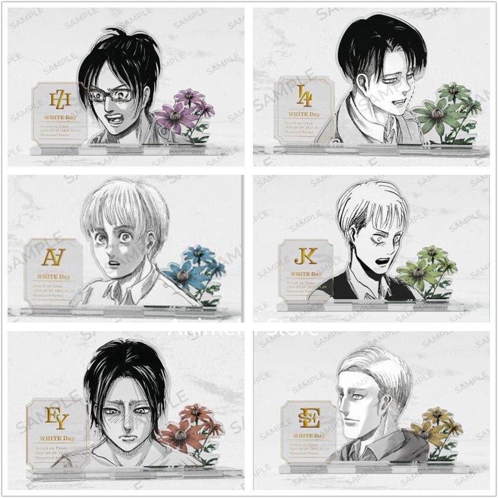 Mô Hình Nhân Vật Armin Levi Erwin Eren Trong Attack on Titan Bằng Acrylic Trang Trí Bàn Làm Việc