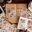 1 Tờ Nhãn Dán Giấy Washi Hình Bướm / Khu Vườn / Tạp Chí Vintage Trang Trí Sổ Tay