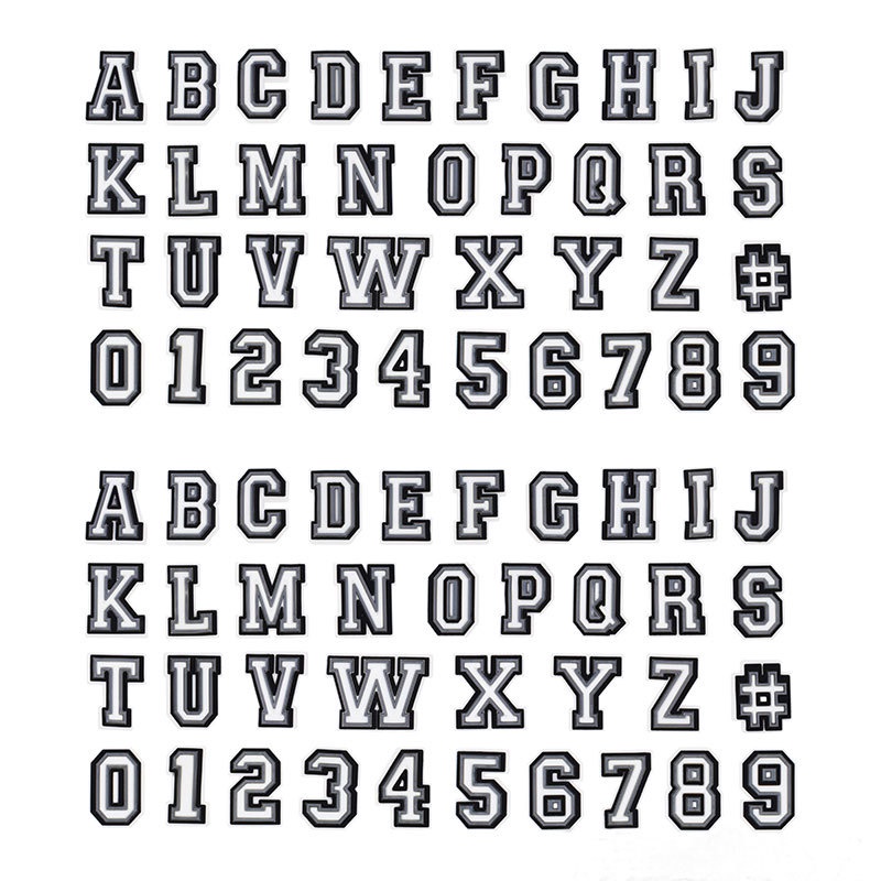 chữ đen trắng sticker dép cross charm để trang trí dép chữ H cross dép lê dép tổ ong Phụ kiện trang trí