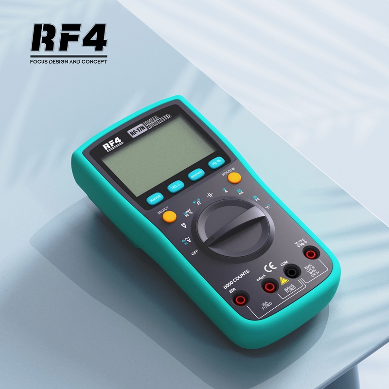 RF4 RF-17N Đồng hồ vạn năng đa chức năng Digita Tự động kiểm tra nhiệt độ Transistor Tester Eser Kẹp Đồng hồ vạn năng