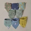 Set 8 Yếm Ăn Cotton Hình Tam Giác In Họa Tiết Hoạt Hình Xinh Xắn Dành Cho Các Bé