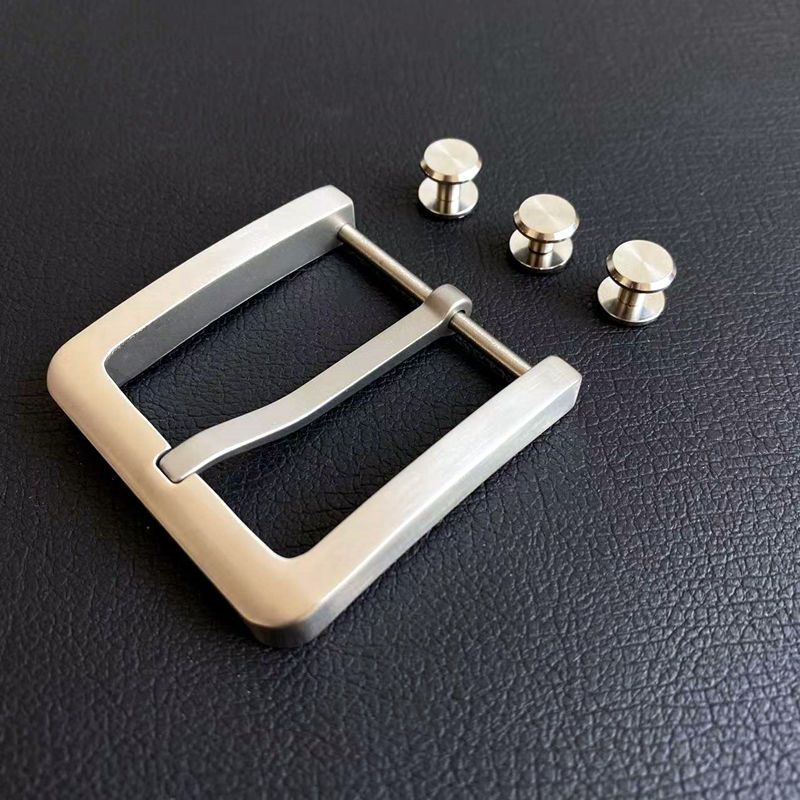 Khóa dây nịt titan nguyên chất 99% 00516 | Khóa kim nam chống dị ứng | Nội rộng 35mm & 40mm | Siêu nhẹ kèm vít cố định | Không gỉ không ăn mòn | Phong cách tối giản đa năng | Phù hợp công sở & giải trí