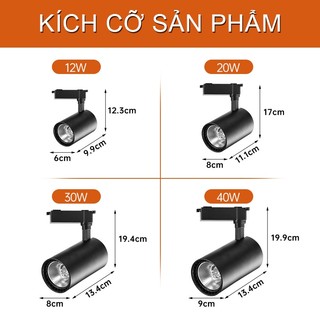 đèn rọi ray led COB đèn chiếu trần nhà, Đèn Ống Bơ for cửa hàng,đèn spotlight, Phòng khách trang trí nhà cửa, đèn soi tranh, ray nam châm 220v, BH 2 năm