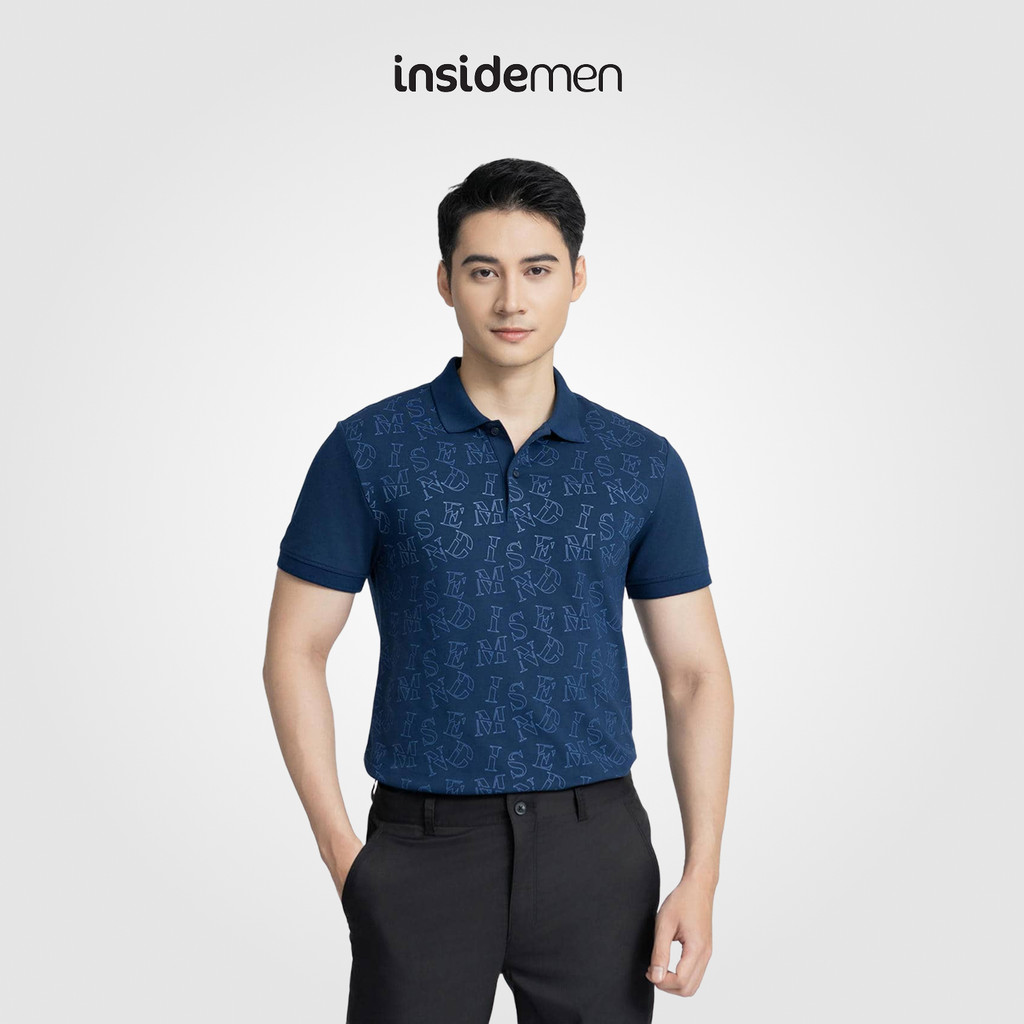 Áo Polo Tay Ngắn Nam INSIDEMEN Họa Tiết Basic IPS001AZ