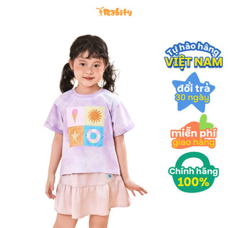 Áo thun loang màu tay ngắn bé gái Rabity 900.012