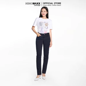 Quần Dài Nữ Dáng Ôm Chất Kaki Mềm Co Giãn Thoải Mái NINOMAXX 2208022
