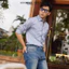 Áo Sơ Mi Nam Tay Dài Dáng Slimfit Sọc Nhỏ Chất Cotton Thoáng Mát Có Túi NINOMAXX 2101087