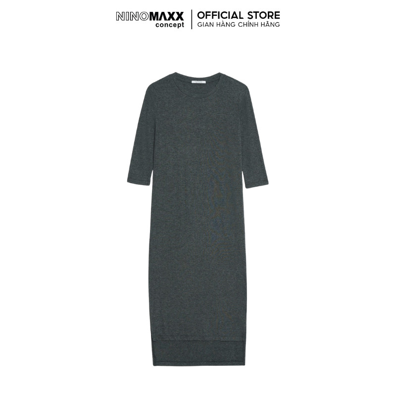 [CÒN SIZE S, M] Đầm Nữ Dáng Dài Thun Trơn NINOMAXX 1806083