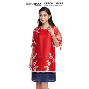 Đầm Nữ N&M tay lỡ dáng suông họa tiết hoa nổi bật 1909023