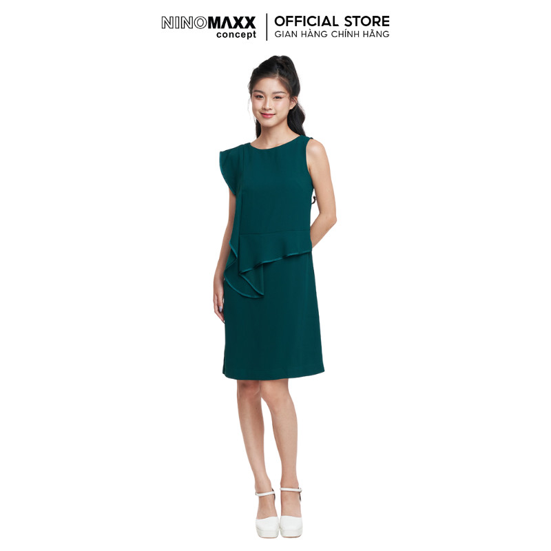 [CÒN SIZE S] N&M Đâm nữ công sở tay ngắn dáng suông cổ tròn 1907033
