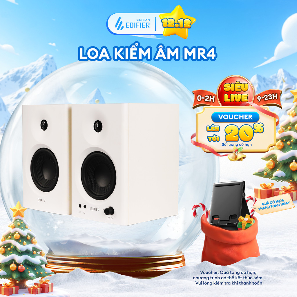 Bộ Loa Kiểm Âm EDIFIER MR4/MR3/MR5 | Công Suất 42W | Vỏ Gỗ Chống Dội Âm | Tweeter Vòm 1 inch | Bảo Hành 15 Tháng