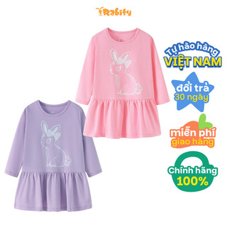 Đầm thun dài tay bé gái Rabity 951.007