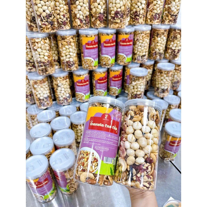 Granola Siêu Hạt 500g Cao Cấp, Ngũ Cốc Yến Mạch Ăn Kiêng Healthy Giàu Dinh Dưỡng