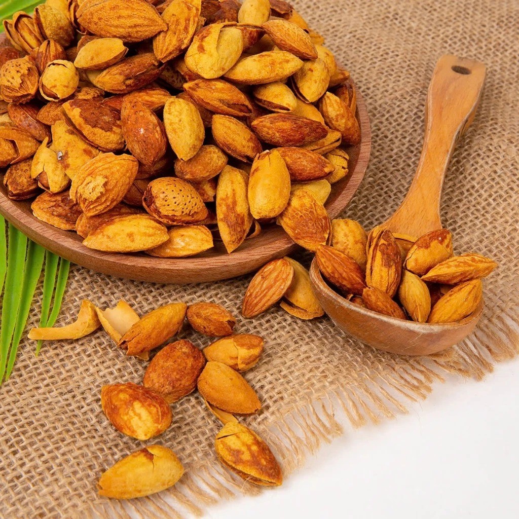 Hạnh Nhân Rang Bơ 500g Giòn Béo Thơm Bơ, Hạt Dinh Dưỡng Ăn Vặt Healthy