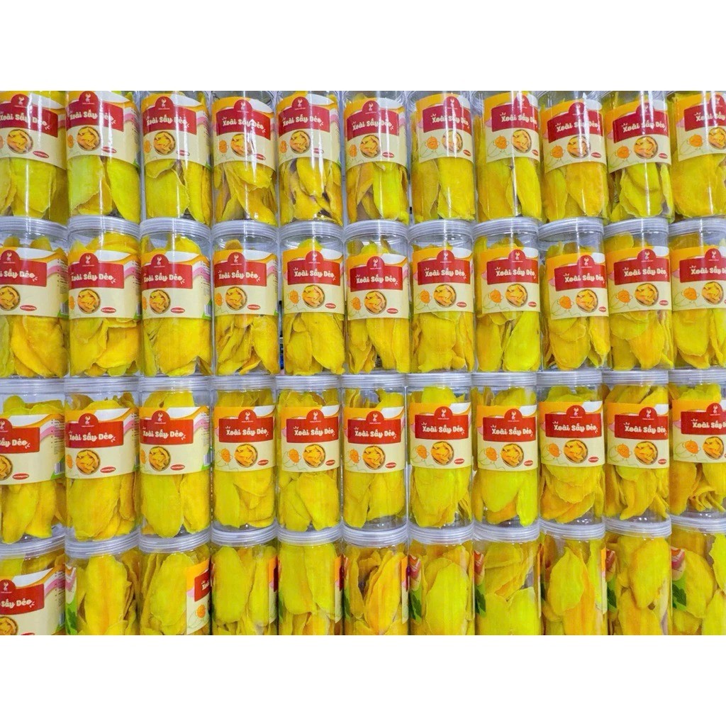 Xoài Sấy Dẻo 500g Chua Ngọt Tự Nhiên, Mềm Dẻo Ngon Ăn Vặt, Trái Cây Sấy Healthy