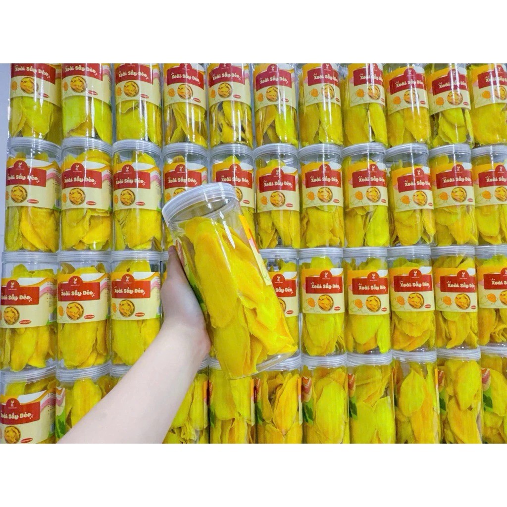 Xoài Sấy Dẻo 500g Chua Ngọt Tự Nhiên, Mềm Dẻo Ngon Ăn Vặt, Trái Cây Sấy Healthy