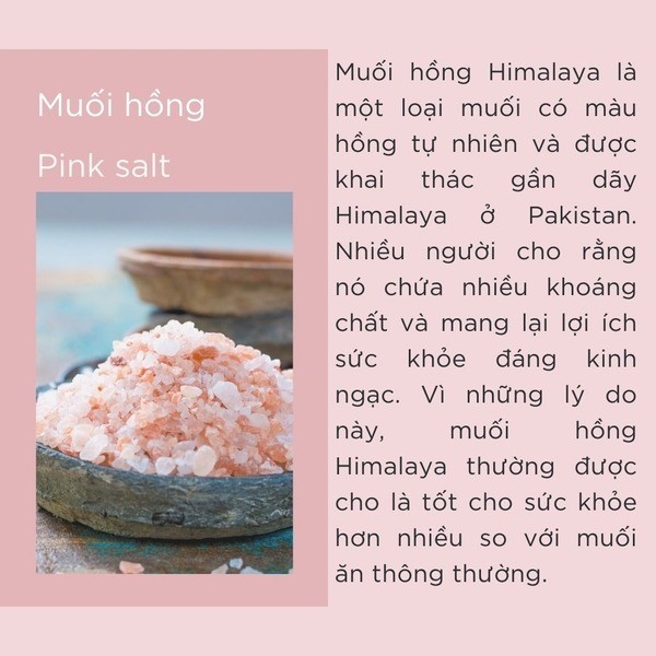 Muối Hồng Himalaya 500g Tự Nhiên, Muối Khoáng Ăn Kiêng Healthy, Gia Vị Nấu Ăn Organic