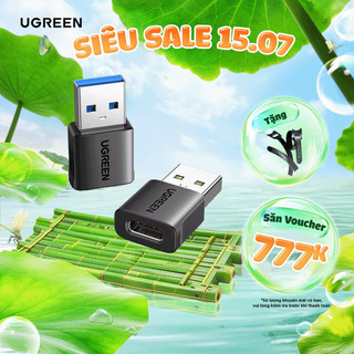 Đầu chuyển đổi USB-C cái sang USB-A đực 2.0 | Sạc nhanh 18W | Truyền tải dữ liệu 480Mbps | BH 18 tháng 1 đổi 1 45275
