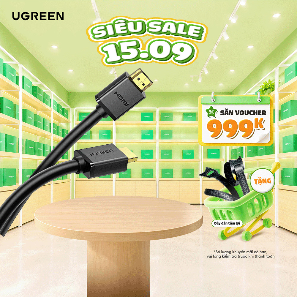 Cáp HDMI 2.0 tốc độ cao Ugreen HD104 Dùng cho Xiaomi Mi Box PS4 | Cổng kết nôi 1080P | Bảo hành 18 tháng 1 đổi 1 10106
