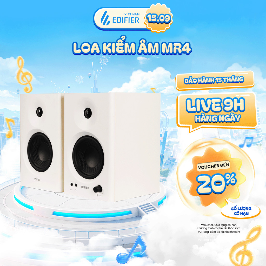 Bộ Loa Kiểm Âm EDIFIER MR4/ MR3/ MR4 MKII/ MR5 | Công Suất 42W | Tweeter Vòm 1 inch | Bảo Hành 15 Tháng