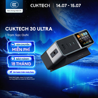 Trạm Sạc GaN CUKTECH 30 ULTRA 3C1A1DC | Công Suất Max 300W | Màn Hình 1.83 Inch | Bảo Hành 18 Tháng TA3005U