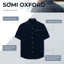 Áo sơ mi nam Tay Ngắn OXFORD PREMIUM, BST MEN's JOURNEY, Cao Cấp, Thanh Lịch - POLOMANOR