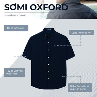 [NEW T6] Áo sơ mi nam Tay Ngắn OXFORD PREMIUM, BST MEN's JOURNEY, Cao Cấp, Thanh Lịch - POLOMANOR