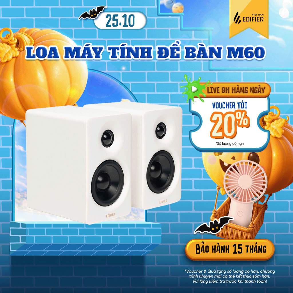 Loa Máy Tính Để Bàn EDIFIER M60 | Công suất 66W | Thiết Kế Nhỏ Gọn | Chạm Điều Khiển | Bảo Hành 15 Tháng