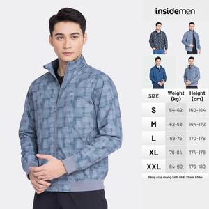 Áo Khoác Gió Nam Insidemen IJK017W3 Cổ Trụ Chống Nước Giữ Nhiệt Siêu Nhẹ