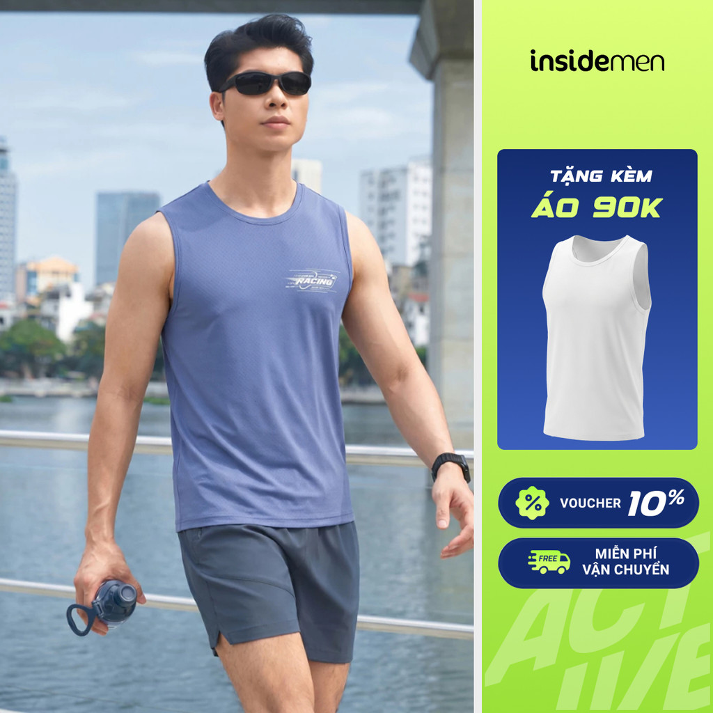 [MUA 2 GIẢM 5%]Áo Sát Nách Nam Dáng Regular Fit  Thoáng Khí Insidemen ITL015MAH0
