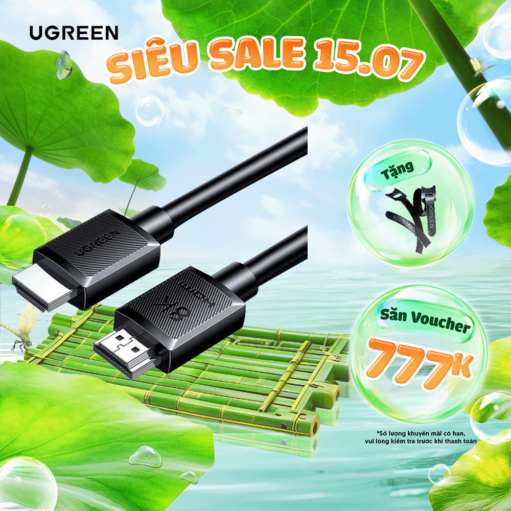 Cáp HDMI 2.1 1M-5M Ugreen HD175 | Hỗ trợ 8K@60Hz 48Gbps | Hỗ trợ HDR eARC | Bảo hành 18 tháng 1 đổi 1 45430