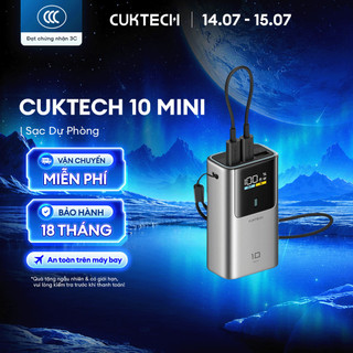 CUKTECH 10 MINI Sạc Di Động 2C1A | Sạc Nhanh 55W Max | Dung Lượng 10.000mAh | Bảo Hành 18 Tháng PB1055