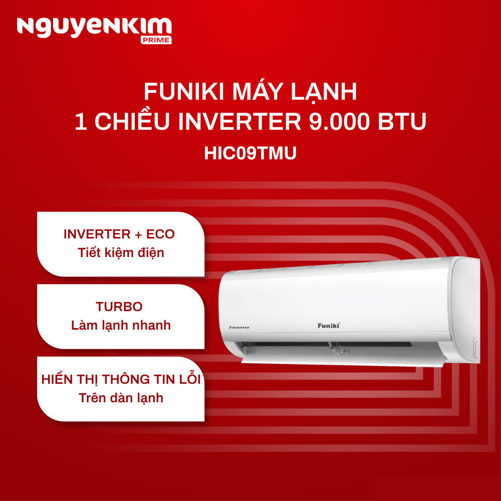 [Giao Lắp Toàn Quốc] Máy lạnh/Điều hòa Funiki Inverter 1 HP HIC09TMU