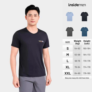 Áo Thun Nam Insidemen Regular Fit Jacquard Vải Polyester Co Giãn ITS028MAH0
