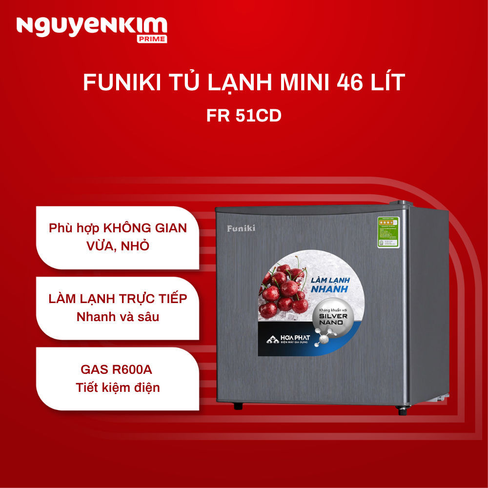 Tủ lạnh Mini Funiki 46 lít FR 51CD [Bảo hành chính hãng]
