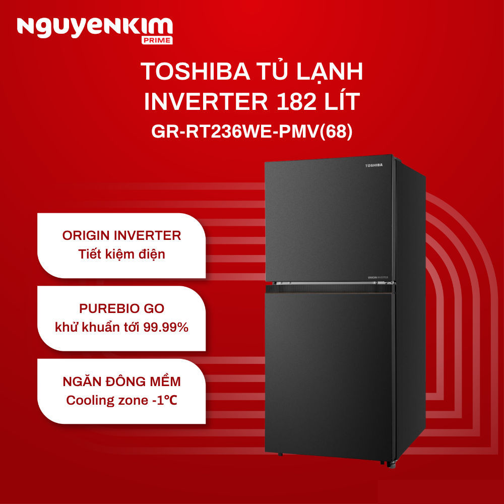 Tủ lạnh Toshiba Inverter 182 lít GR-RT236WE-PMV(68)