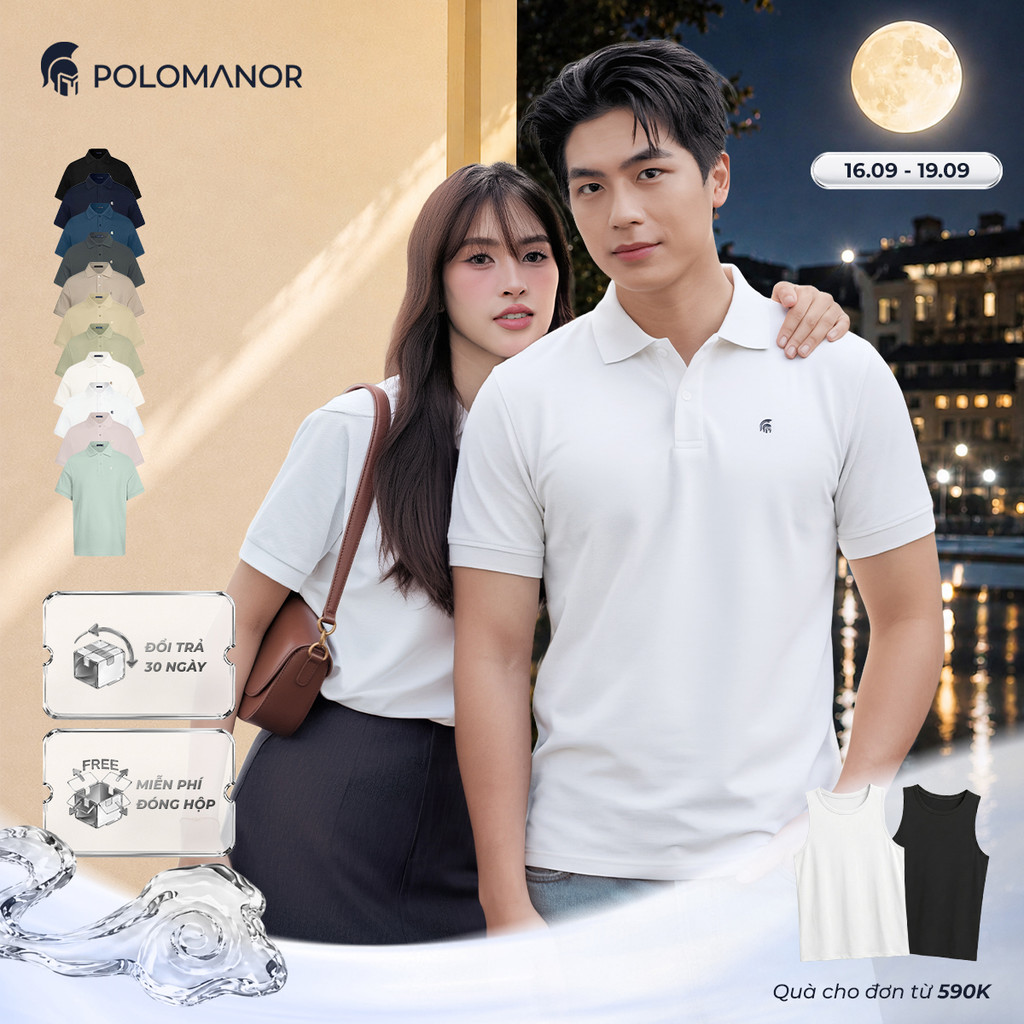 [BEST SELLER] Áo polo nam BASIC SYMBOL, POLO QUỐC DÂN vải cá sấu cotton interlock - POLOMANOR
