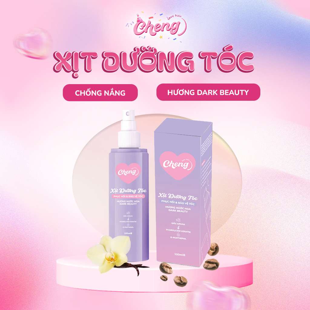 XỊT DƯỠNG TÓC SIÊU MƯỢT SIÊU PHỤC HỒI CHỐNG NHIỆT CHỐNG NẮNG với mùi hương Dark Beauty | Chenglovehair, Chenglovehairs