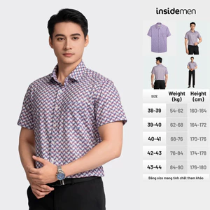 Áo sơ mi nam KNIT DỆT KIM regular fit INSIDEMEN họa tiết đan dệt cách điệu sang trọng, lịch sự ISS026AZ