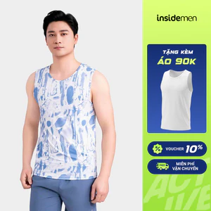 Áo ba lỗ nam Insidemen thể thao sát nách co giãn 4 chiều, thấm hút mồ hôi tốt ITL021MAH0
