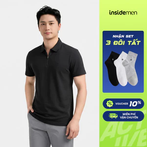 [TẶNG TANKTOP] Áo Polo Nam Insidemen Regular Fit Cotton Spandex Thoáng Mát IPS098EDP01
