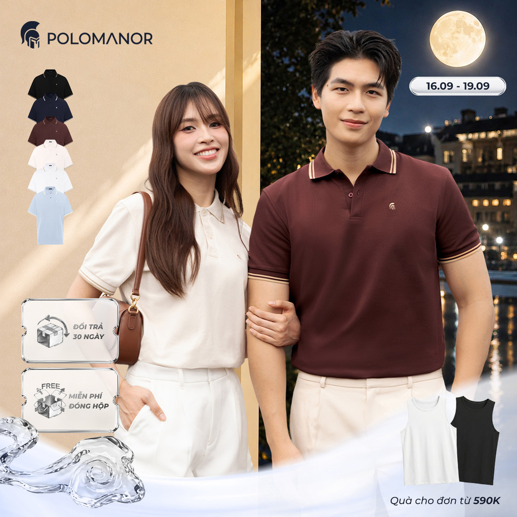 [BEST SELLER] Áo polo nam cao cấp ICON DIAMOND, POLO QUỐC DÂN, vải CVC Diamond sang trọng - POLOMANOR