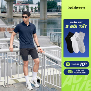 Áo polo Insidemen ACTIVE tay ngắn Co giãn 4 chiều Thoáng Mát Regular IPS111EDP01
