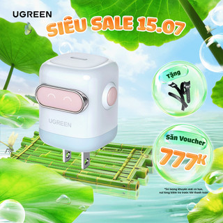 Củ sạc nhanh 30W Robot Ugreen Uno 2 X622 | 1 Cổng USB-C | Công nghệ GaN | Màn hình hiển thị LCD | BH 18T 1 đổi 1 45006