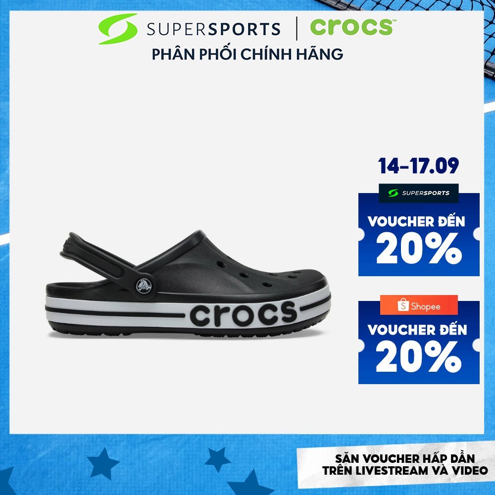 Giày Clog Unisex Crocs Bayaband - Đen - 205089-066 LS100 B000