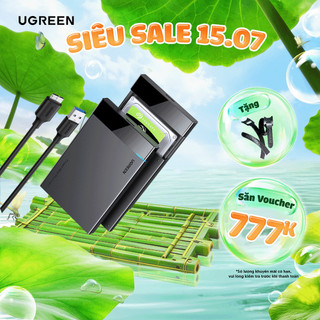 Hộp đựng ổ cứng 2.5 inch SSD, HDD SATA UGREEN US221 6TB Tốc độ truyền tải cao | Thiết kế sang trọng BH 18 Tháng 1 Đổi 1